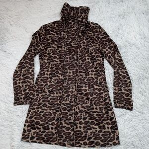 Live A Little LAL Womens Jacket S‎ Cheetah Leopard Animal Print Pockets Zip Up